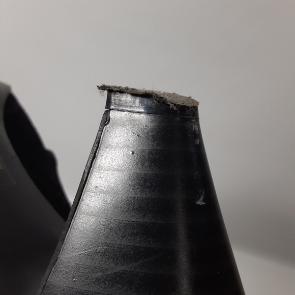 Jessica Simpson Size 7.5B Cornelia Black Leather Slouchy Heeled Ankle Boots - Picture 12 of 12